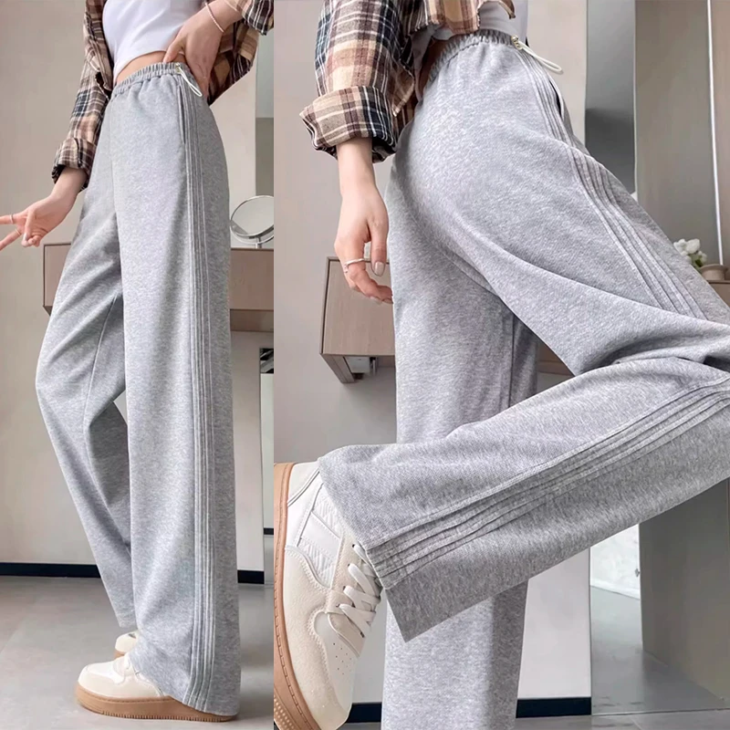 孕妇裤子春秋装2025新款高腰窄版孕妇阔腿裤宽松卫裤显瘦休闲裤潮