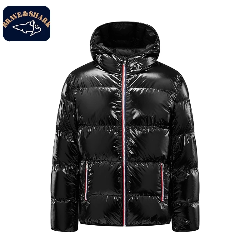 【官方正品】勇士鲨鱼男女同款时尚加厚90白鸭绒羽绒服新品6016