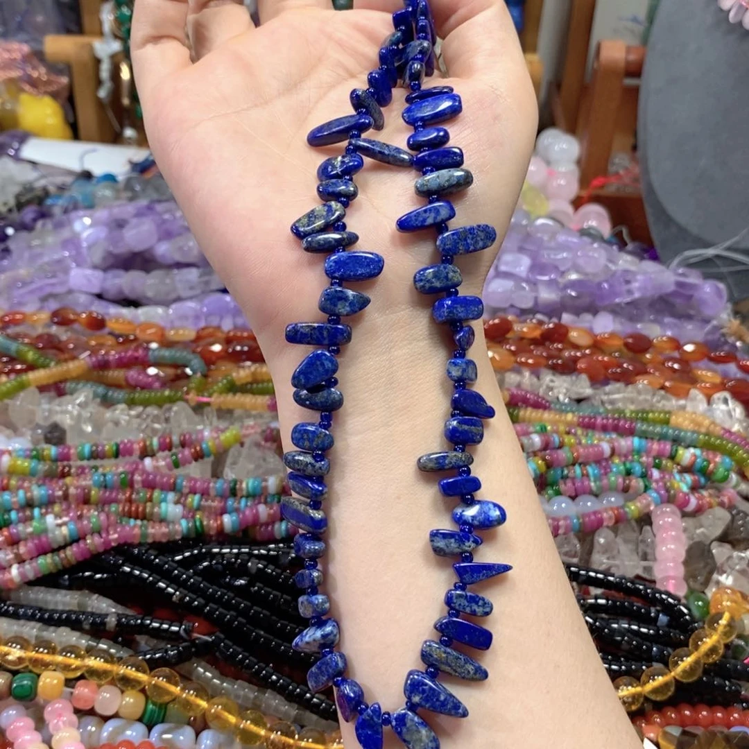 玛瑙/玉髓合金珠宝半成品青金牙一条