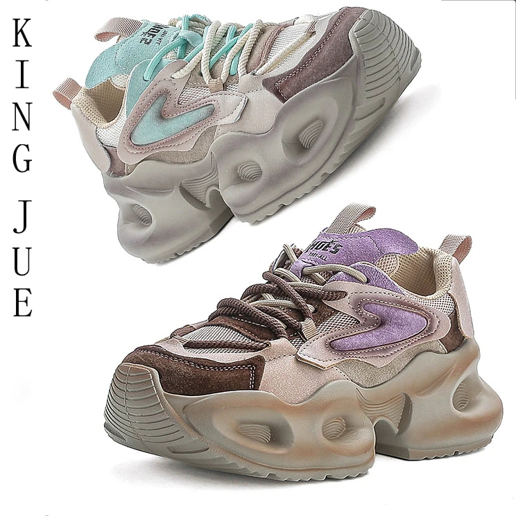 【王爵】真皮网鞋女鞋休闲大气美丽厚底耐磨不磨脚舒适一整天