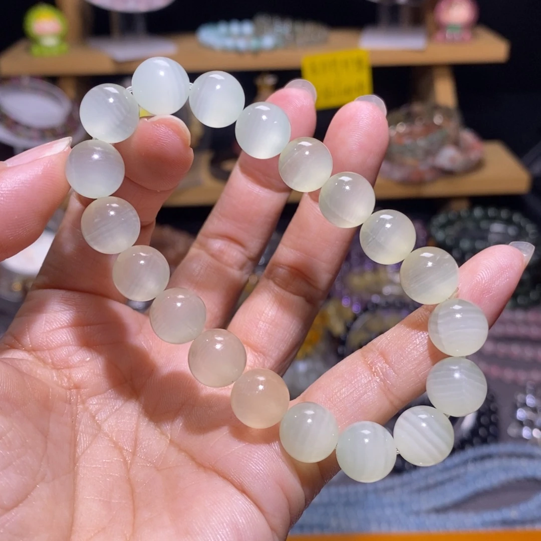 水晶手串未镶嵌35绿纹石10