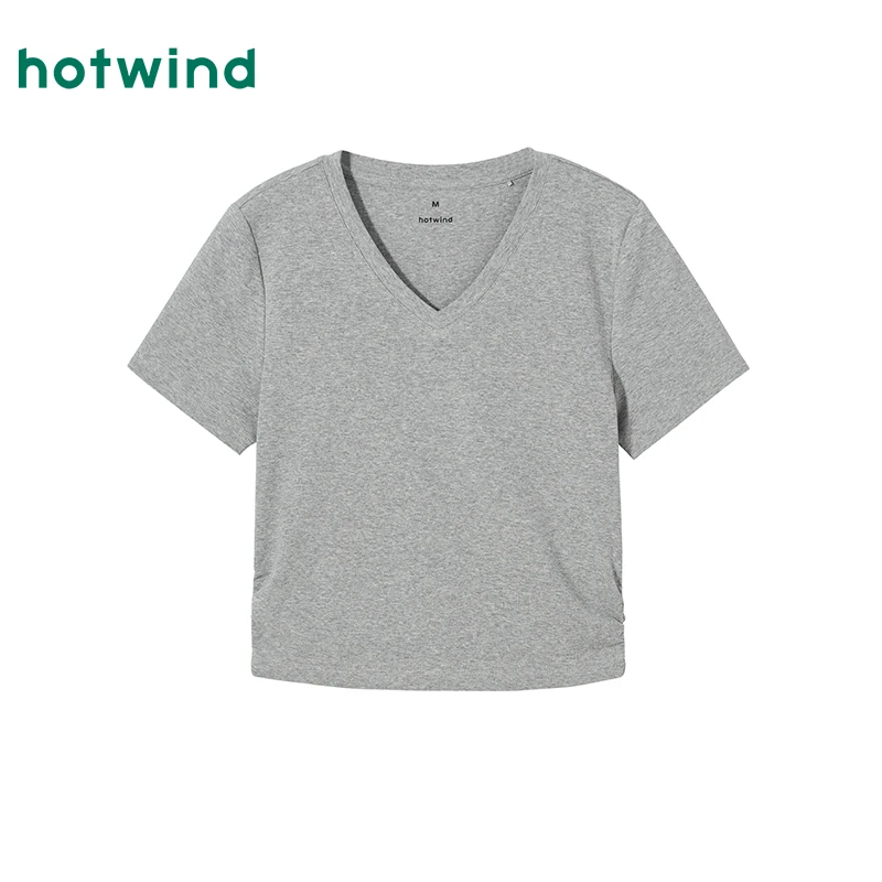 【吸湿排汗】热风少女夏季显瘦高级轻奢减龄极简小众T恤F01W256201