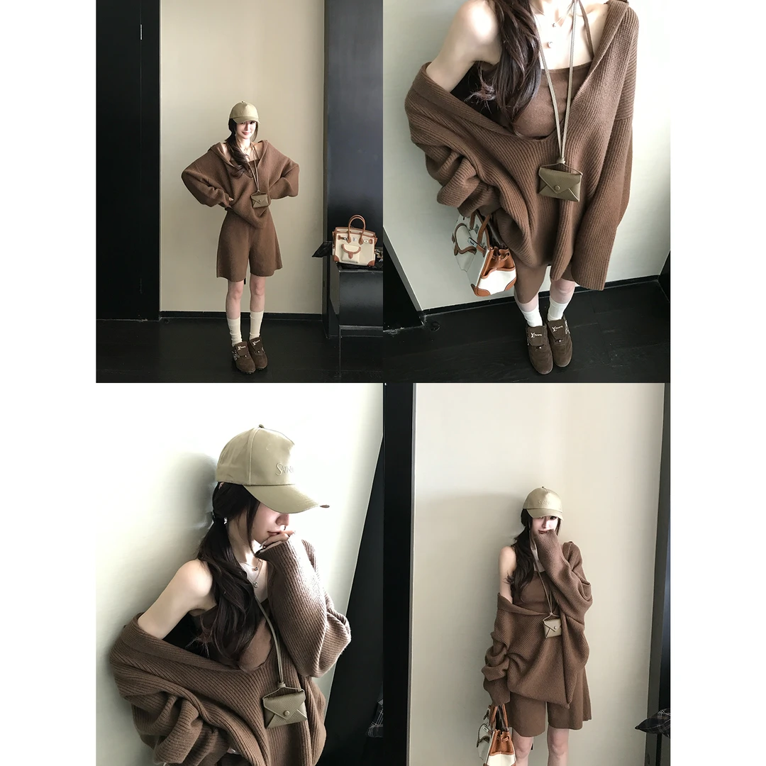 SKK“Row极简时髦er”老钱高品软糯26支100羊毛毛衫套装矜贵大女主