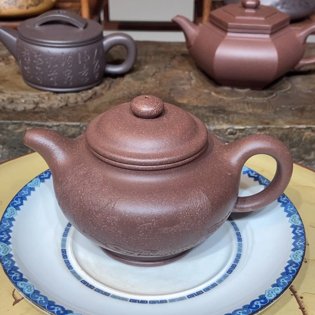 茶壶紫砂天青全手260 容量宜兴紫砂壶