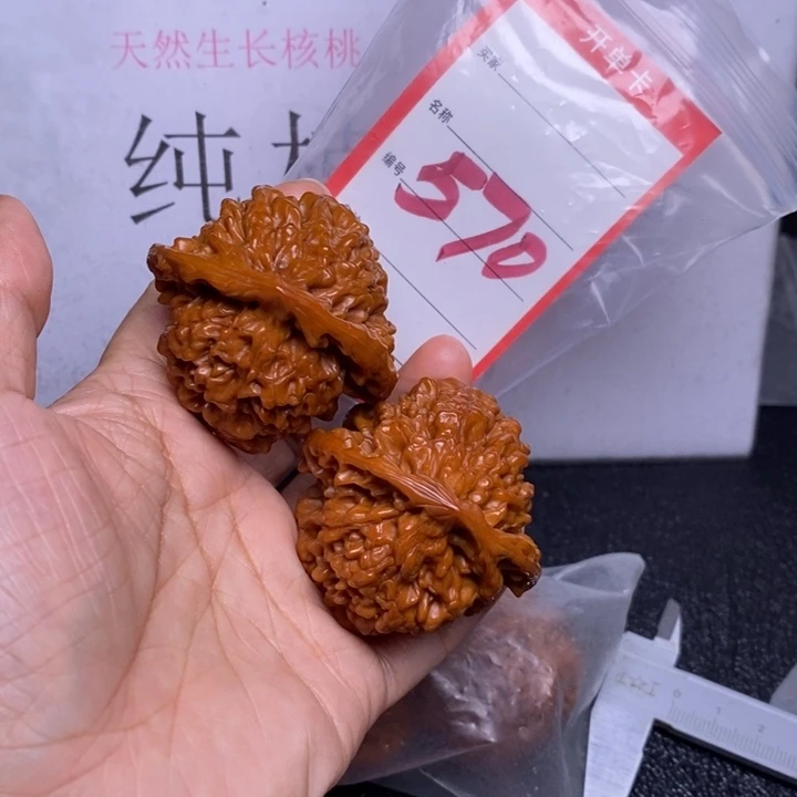 文玩核桃把件570，49.5官帽