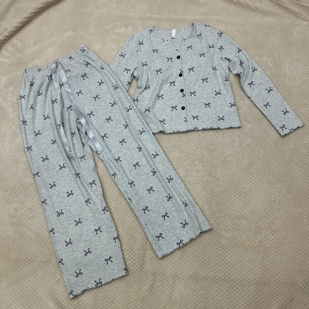 2025年春秋季甜美女款柔软舒适轻奢睡衣莫代尔女可外穿套装家居服