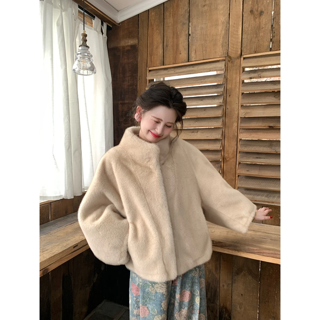 【一生罗曼】秋冬百搭温柔气质休闲宽松显瘦加厚外套女款Y5623