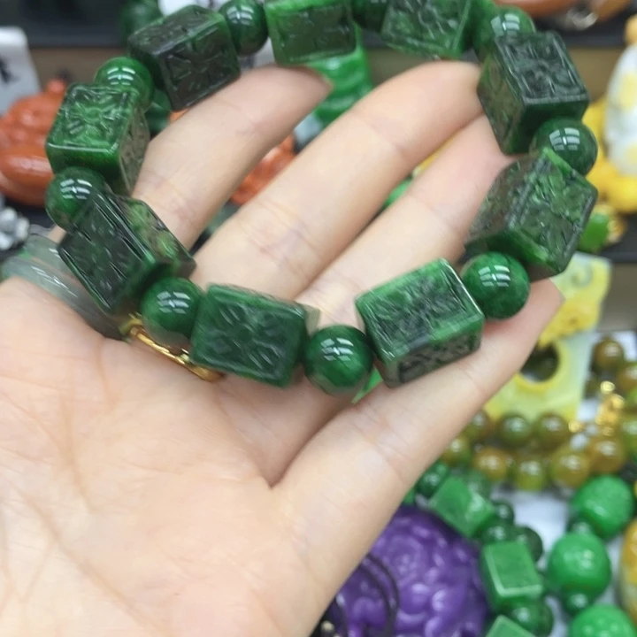 美***姐翡翠未镶嵌手链手链8