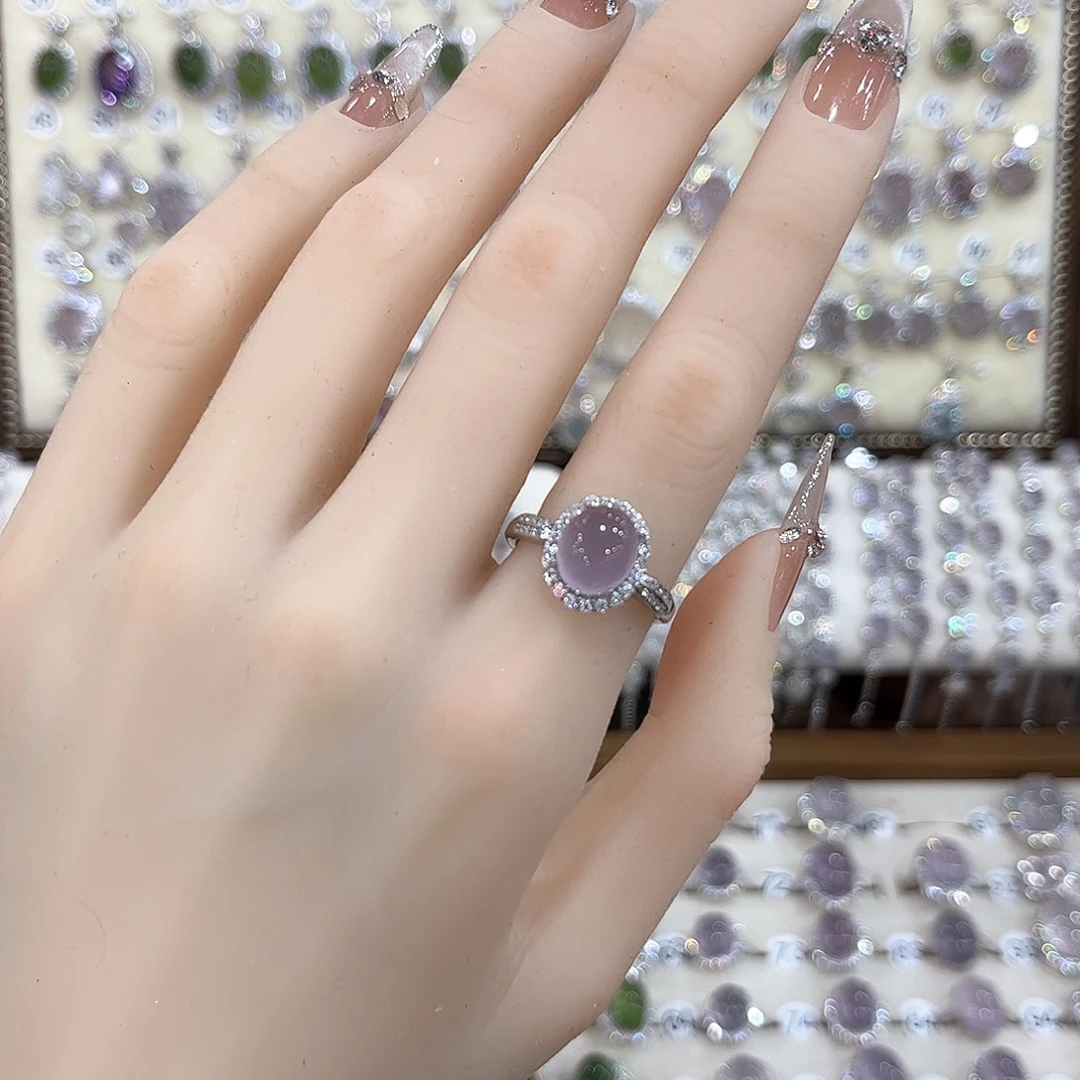 银S925镶嵌戒指萤石