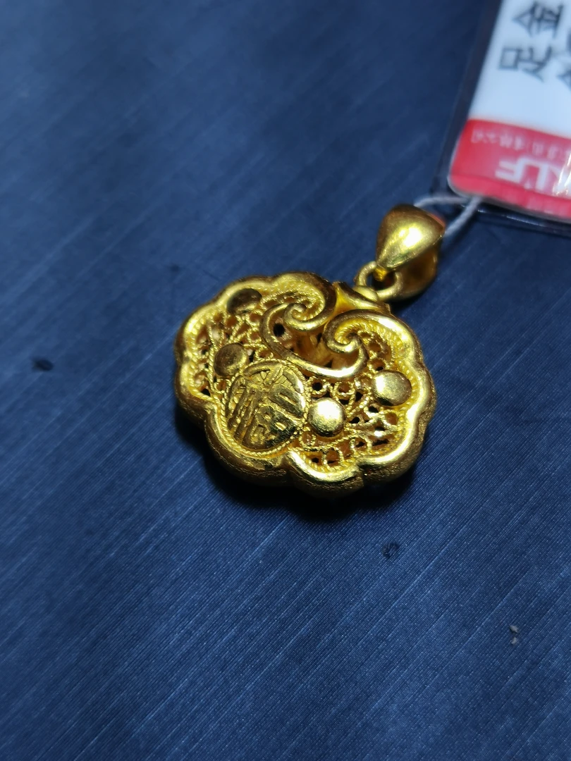足金福祥锁加厚版