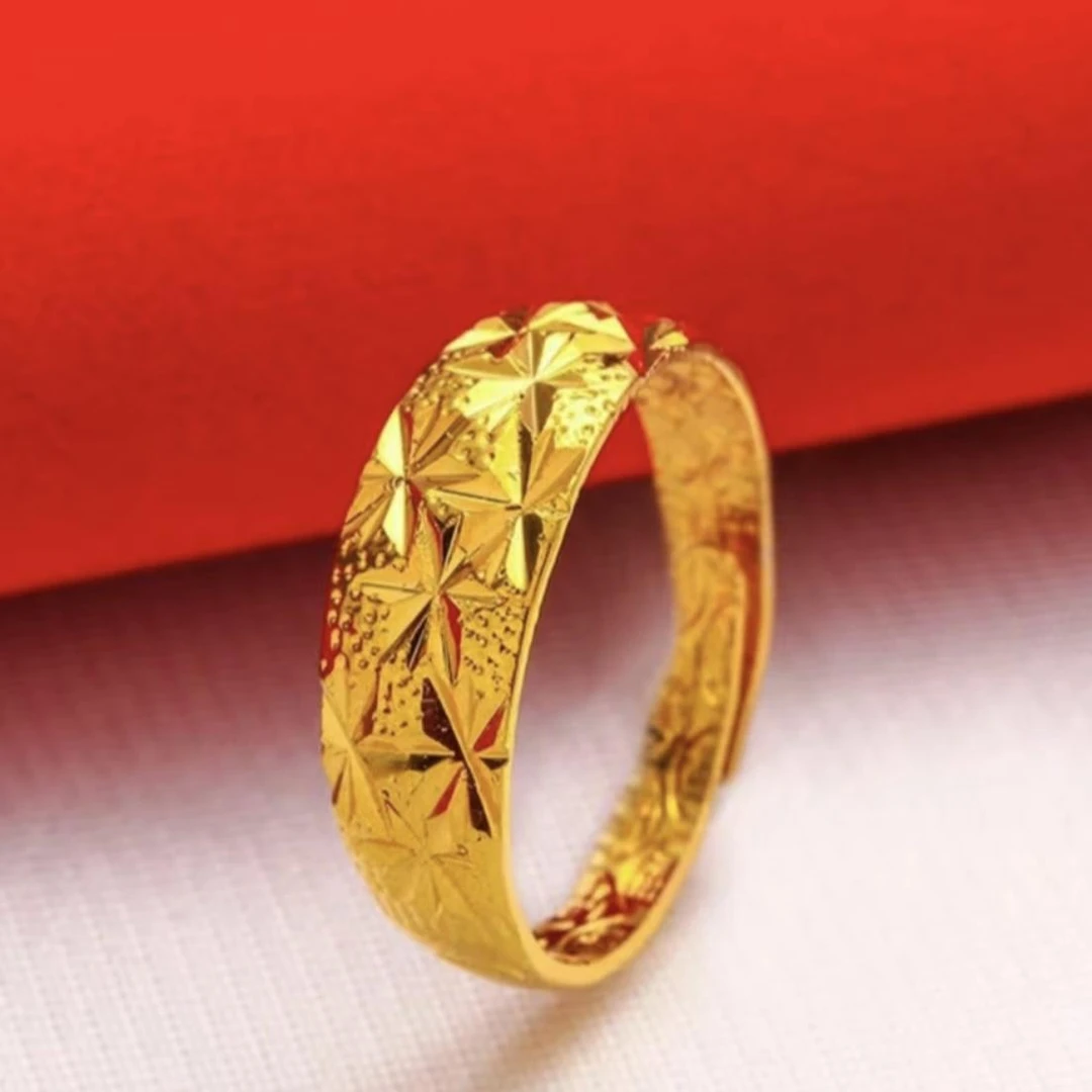合金戒指 2025新款戒指指环满天星金色戒指开口时尚百搭