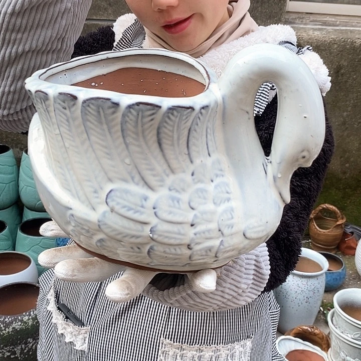 紫砂花盆正品口17高17