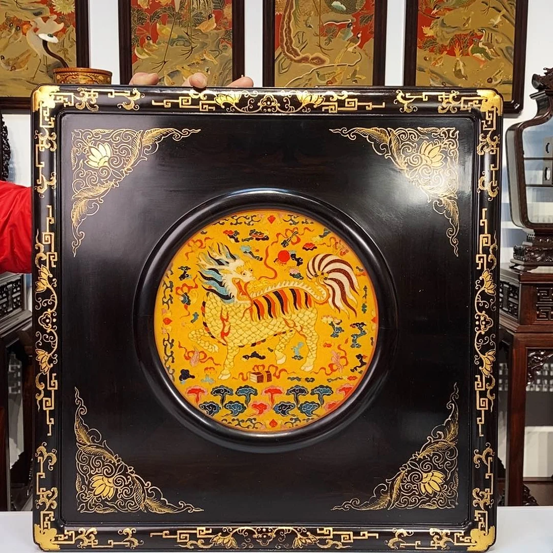 黑酸枝木类成套家具紫光檀屏风