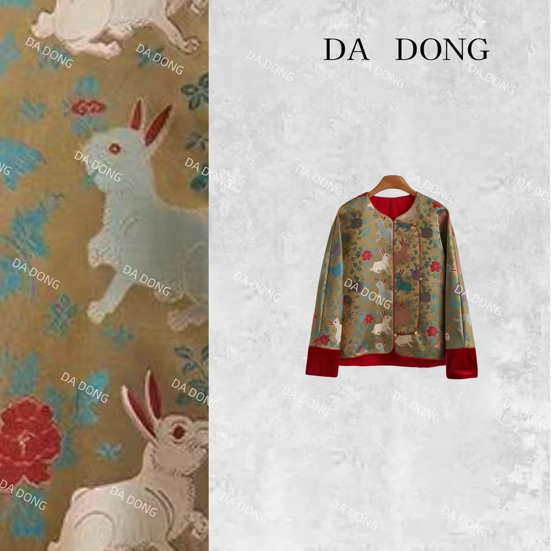 玉兔--新中式国风2025春秋新款设计师高定时尚休闲复古小众外套