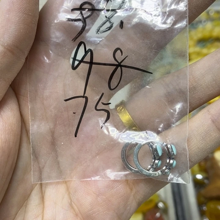 蜜蜡银S925镶嵌裸石耳扣