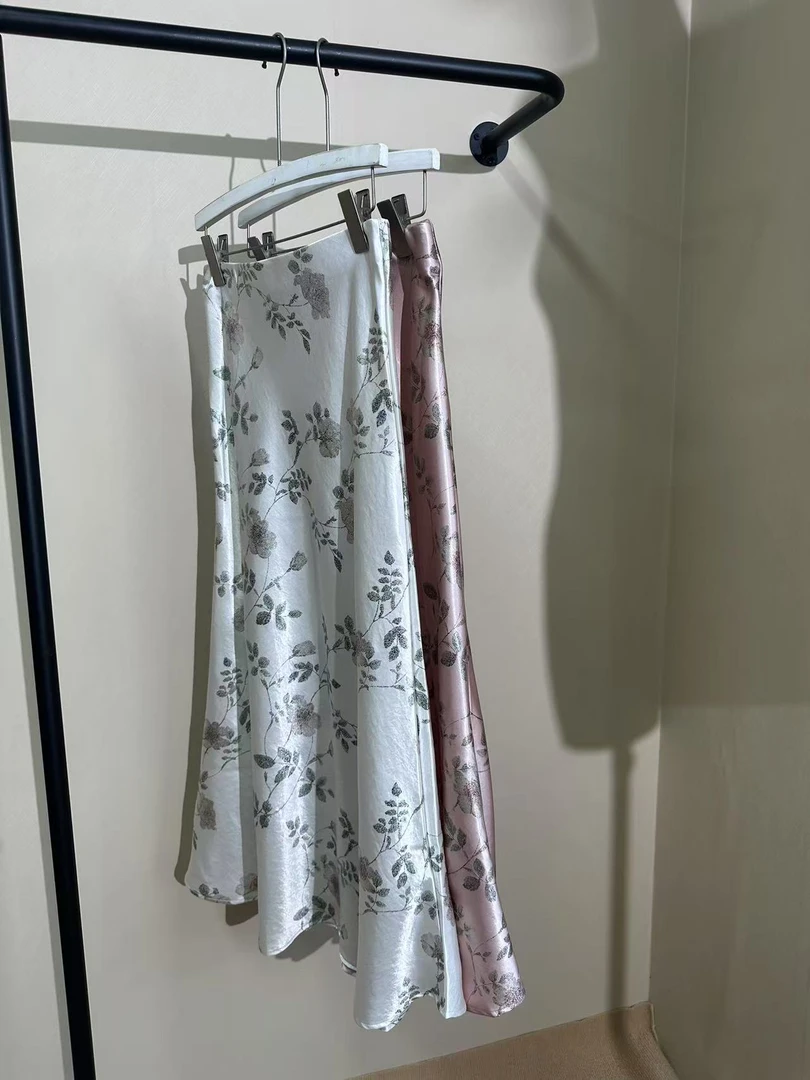 CHENMOYU【复古花枝裙】-手工渐变烫花半身裙-25208002