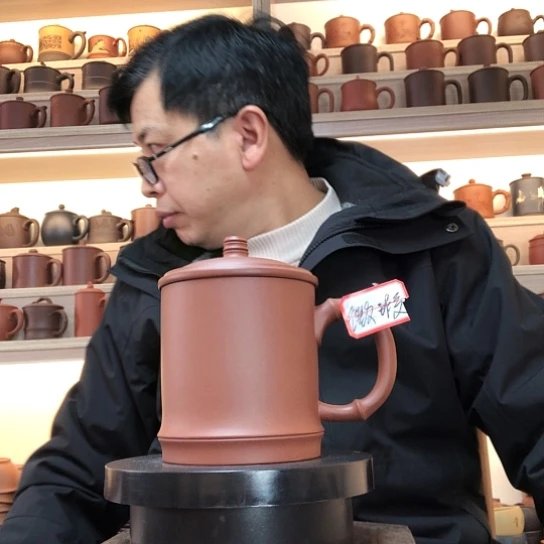 清水泥茶杯竹节杯容量400