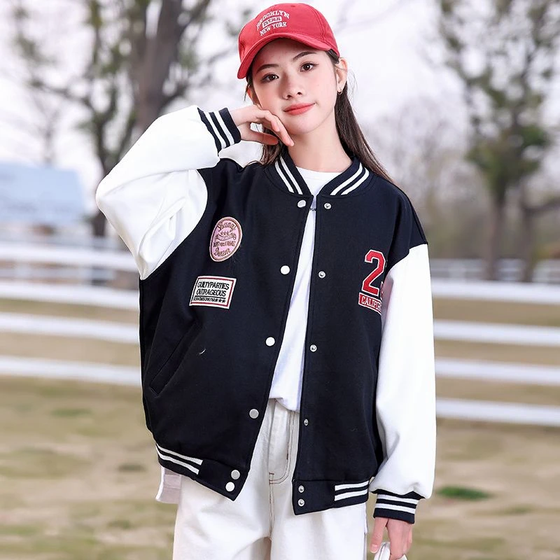 女童秋季棒球服外套2025洋气新款女孩秋装上衣中大儿童休闲衣服潮