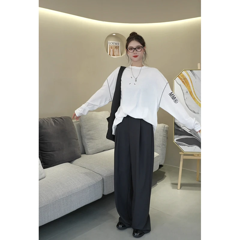 【4种裤长身高150-185】西装拖地裤休闲裤女显高显瘦高裤垂感