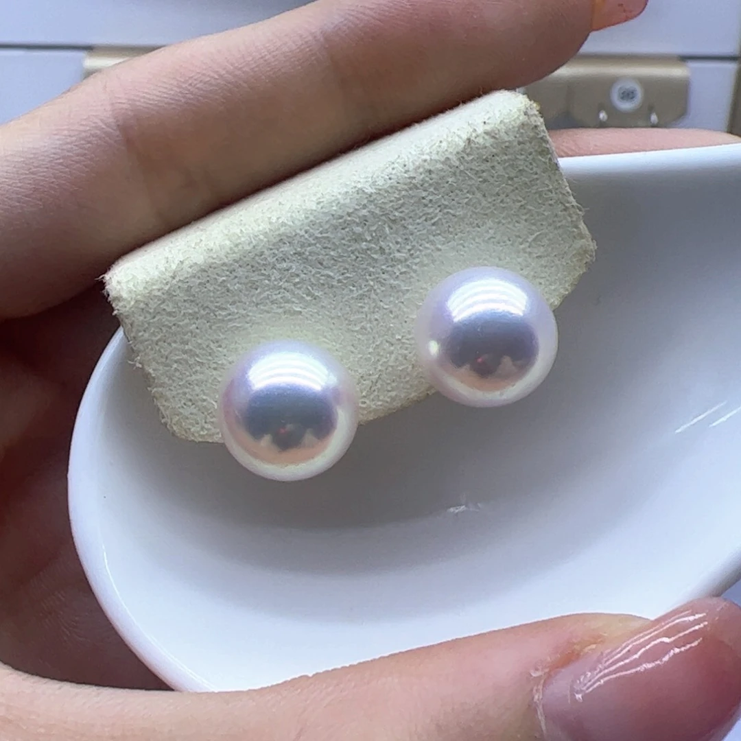 银S925镶嵌淡水珍珠耳饰