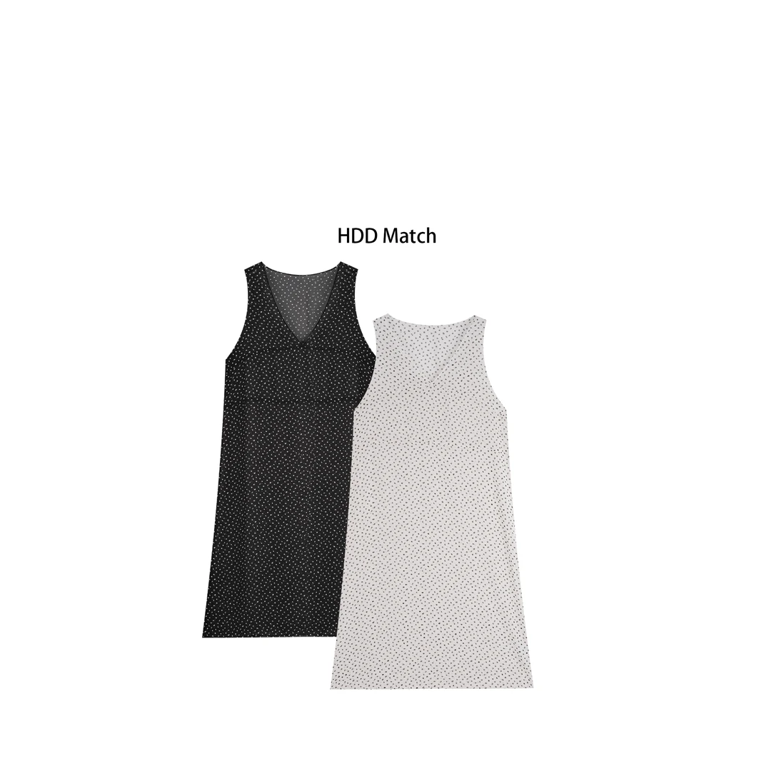 HDD Clothing "波点碎花"春季女款休闲气质碎花连衣裙 Y7159