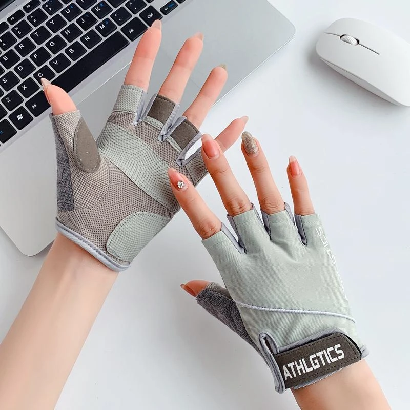 瑞莱奥情侣运动男女半指手套健身手套器械训练单车单杠运动手套