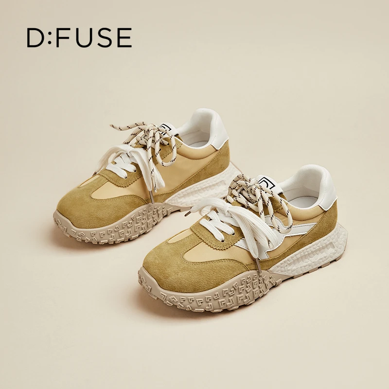 【繁花】迪芙斯D:FUSE新款2025百搭透气时尚休闲阿甘鞋真皮软底03I