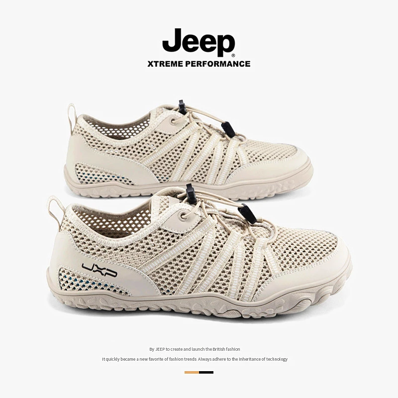 jeep吉普网面鞋男鞋夏季透气软底鞋子2025新款轻便爆款休闲鞋男士