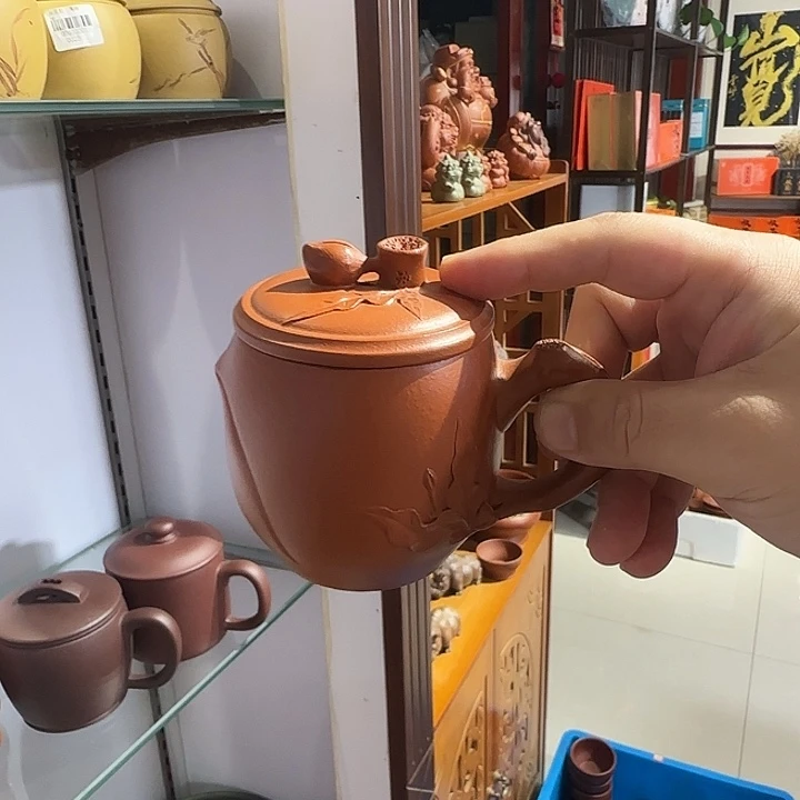 茶壶紫砂盖杯朱泥