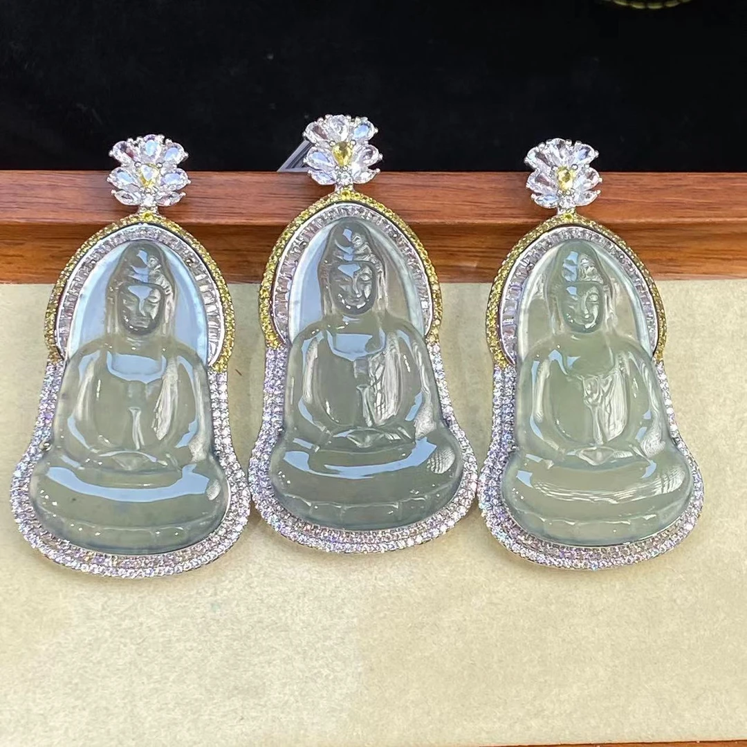 012301天然A货翡翠【素衣观音】多样性发一个