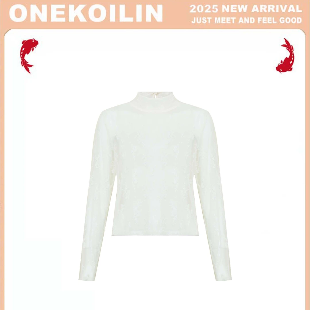 OneKoilin“馥郁精灵”重工刺绣款蕾丝打底t FYJL