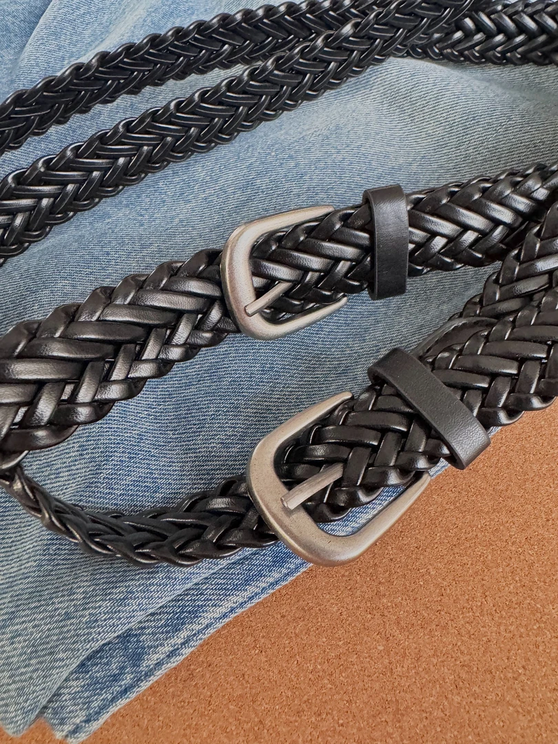 复古编织百搭皮带子