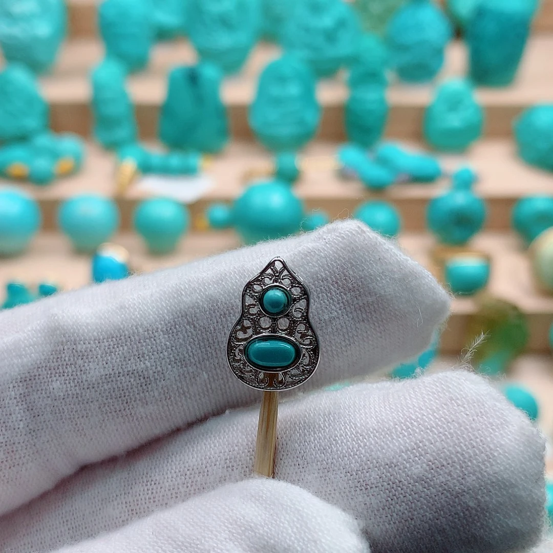 绿松石银S925镶嵌配饰