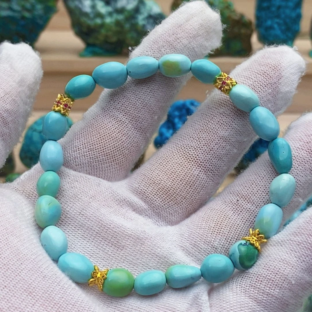 定制绿松石未镶嵌手串