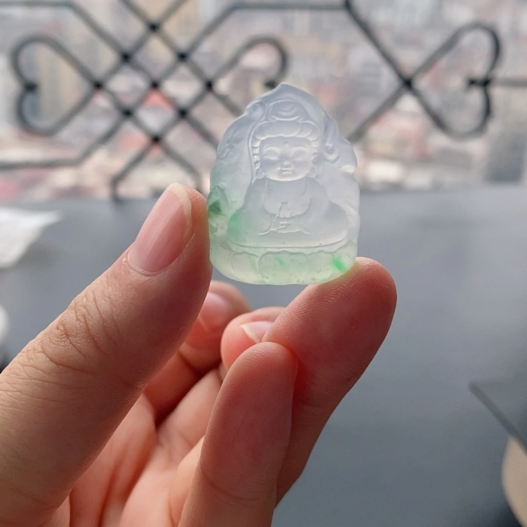 定制翡翠未镶嵌宝宝佛
