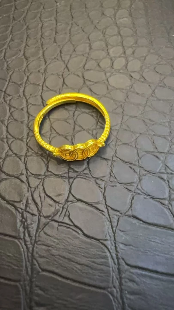 戒指 S245【私人定制】时尚百搭铜钱戒指