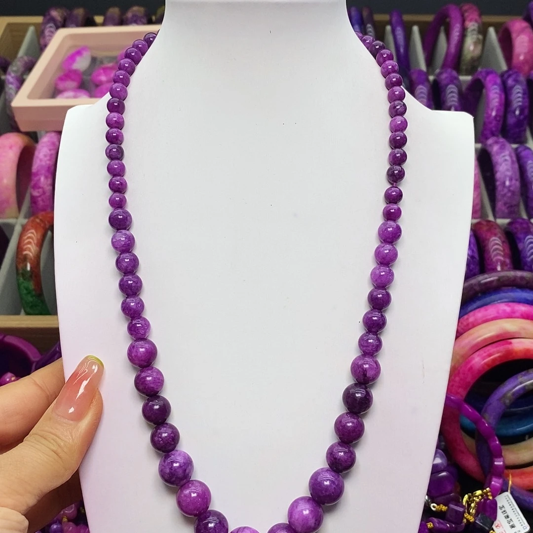 简***乐珐琅非金属丝绒紫塔链