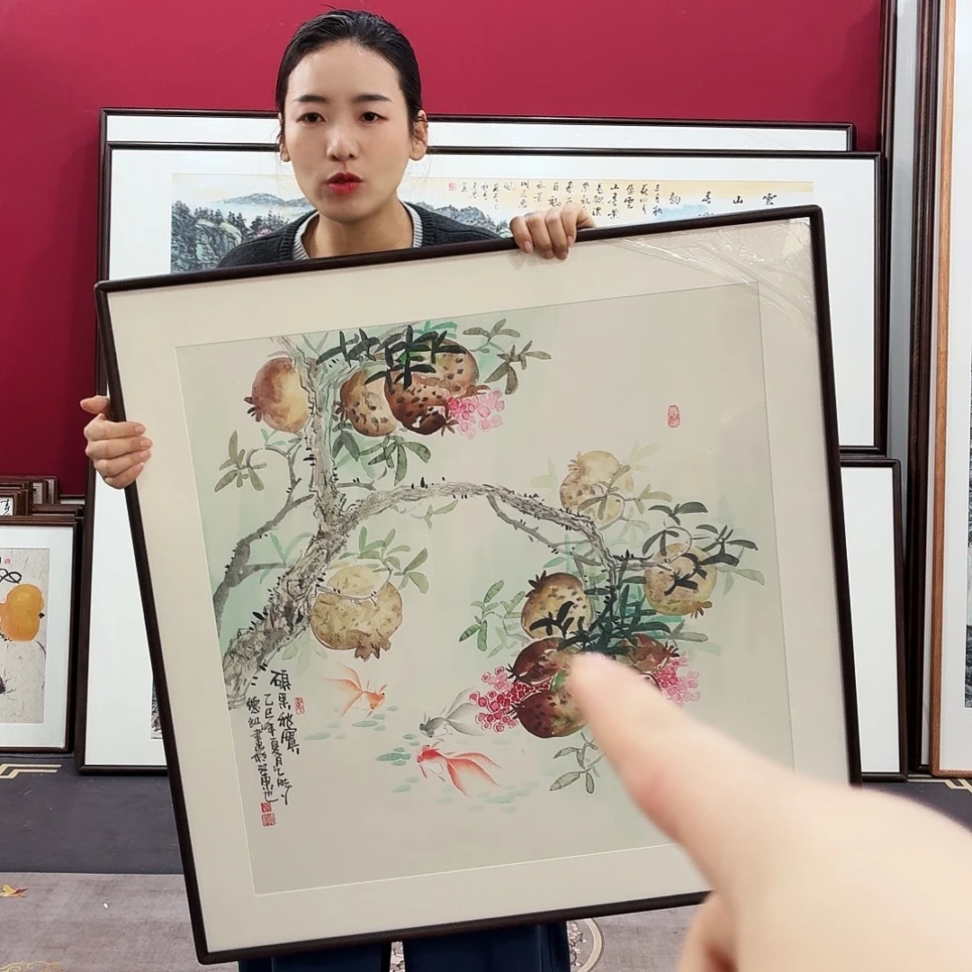 国画手绘作品80-80尺寸