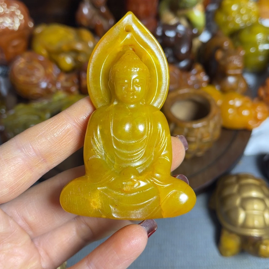 蛇纹石玉合金颈饰