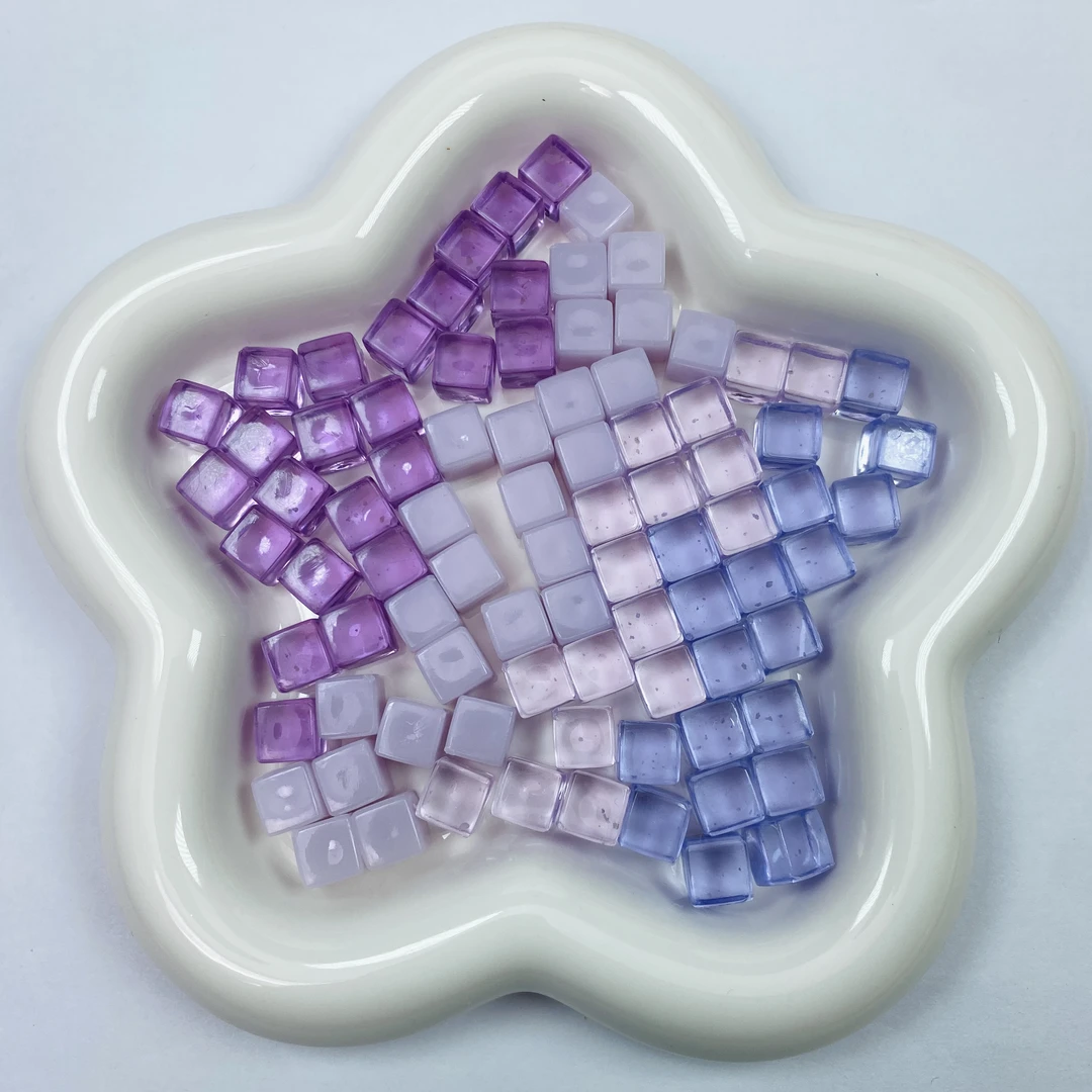 【薰衣草花园】夜光奶油8mm细闪星空小冰块DIY创意发光手工摆件