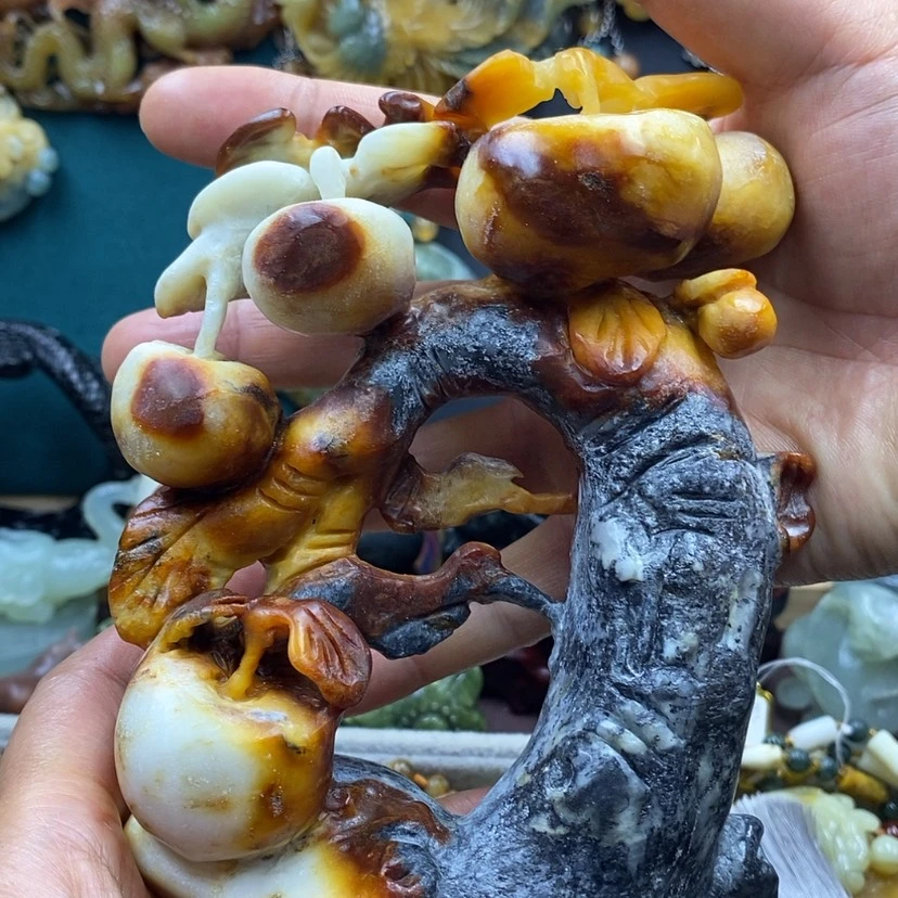 【闪购商品】蛇纹石玉未镶嵌小摆