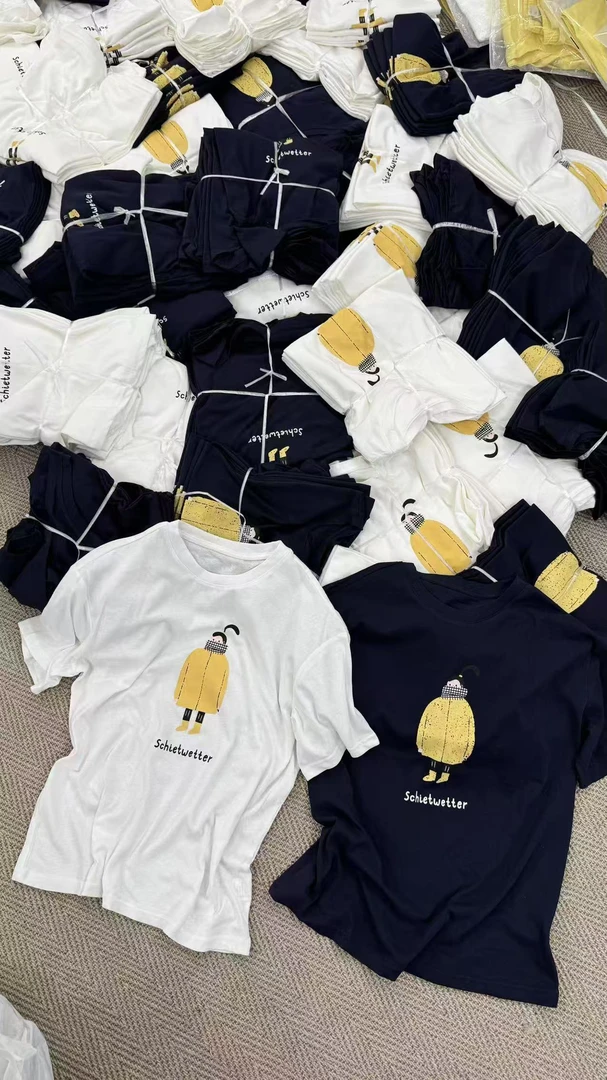 大链接｜百搭字母T恤潮流人物高品质印花新潮风韩版短袖圆领长袖