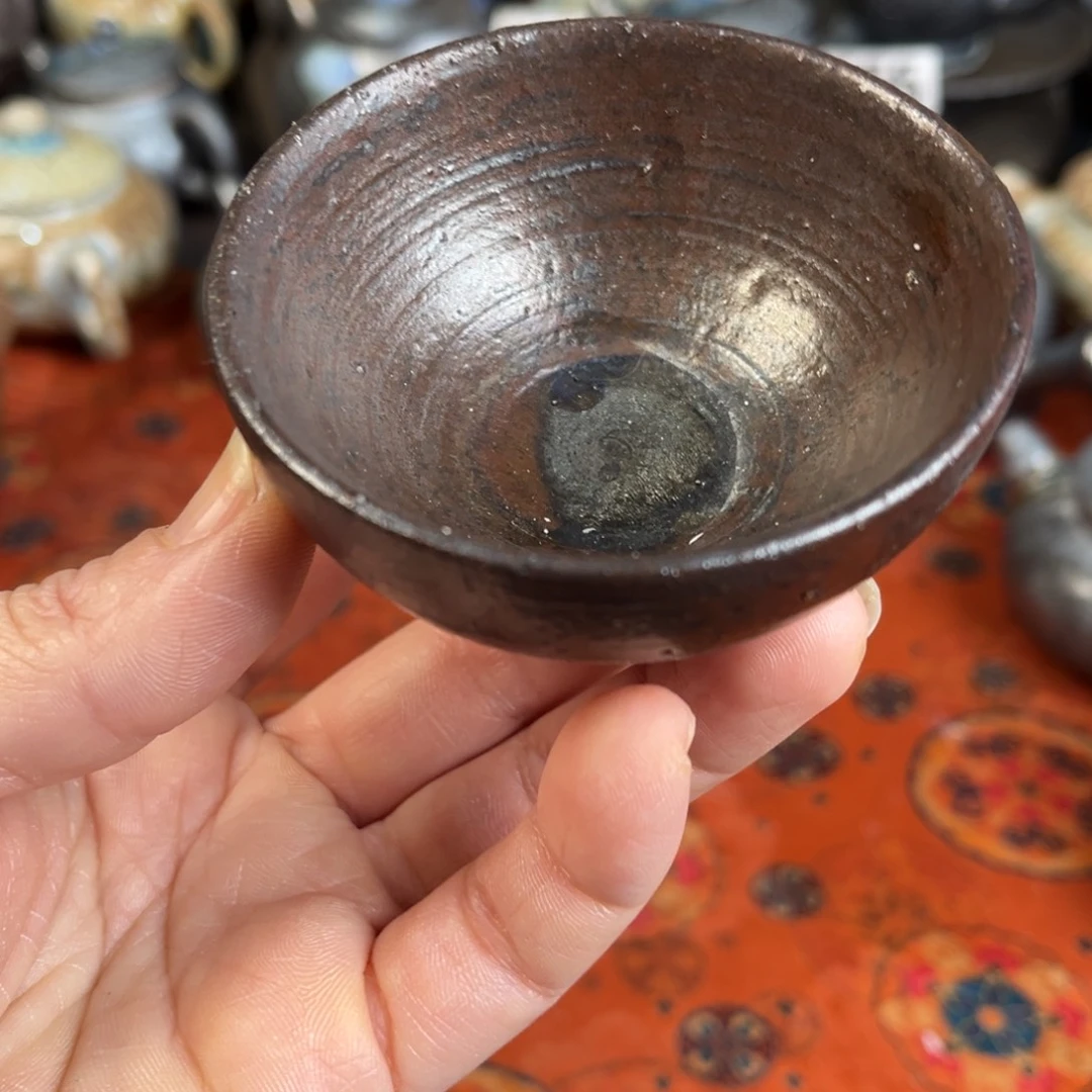 柴烧茶器主人杯杯柴烧