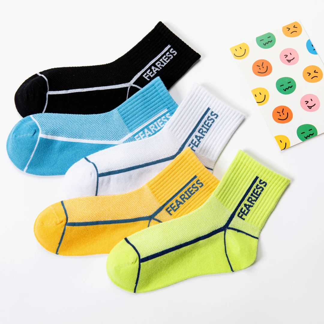 男童A类夏季运动袜吸汗透气防臭薄款网面袜，一体机无骨手工对目