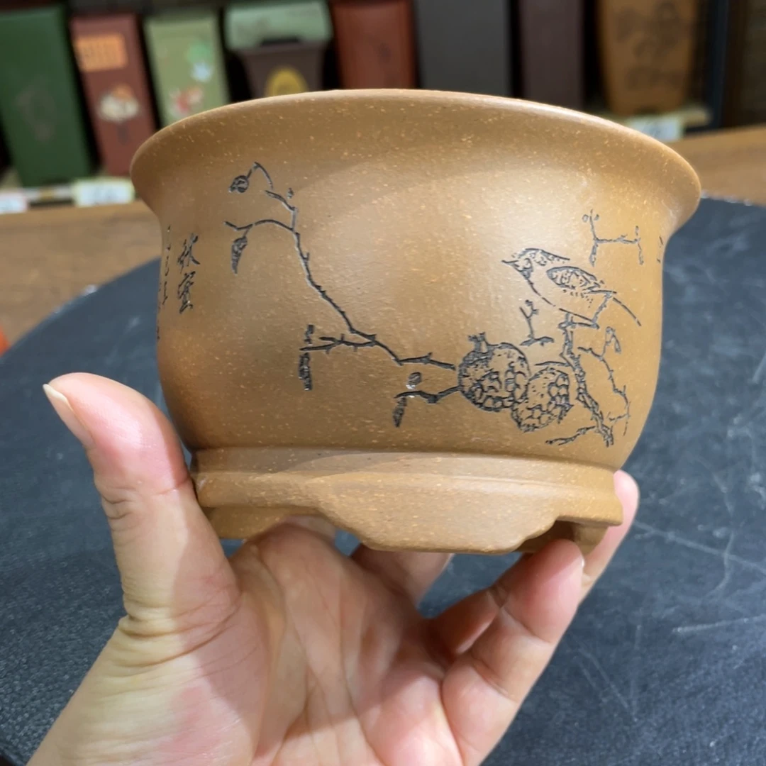 紫砂茶案紫砂花盆在这里