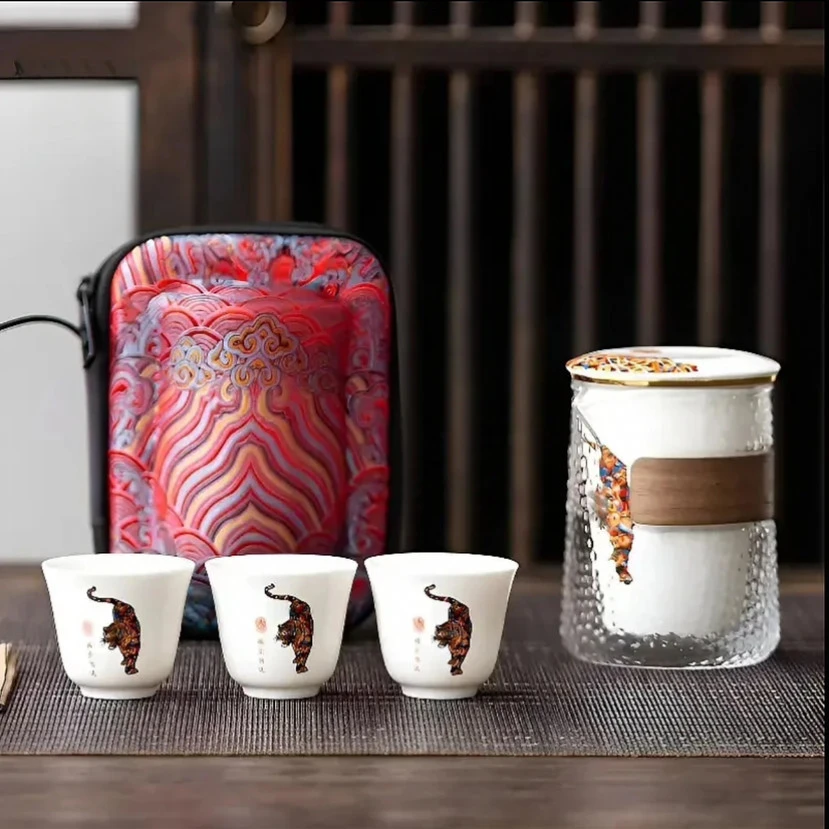 福虎鸿运旅行茶具快客杯H117