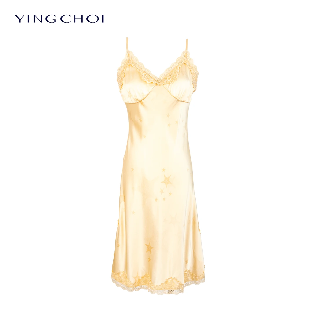 【设计师品牌】YINGCHOI 2025 夏季新款定制真丝吊带睡衣裙 32853