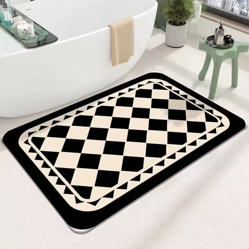 黑桃A【50*80cm】硅藻泥入户地垫浴室卫生间进门垫吸水防滑免洗地垫
