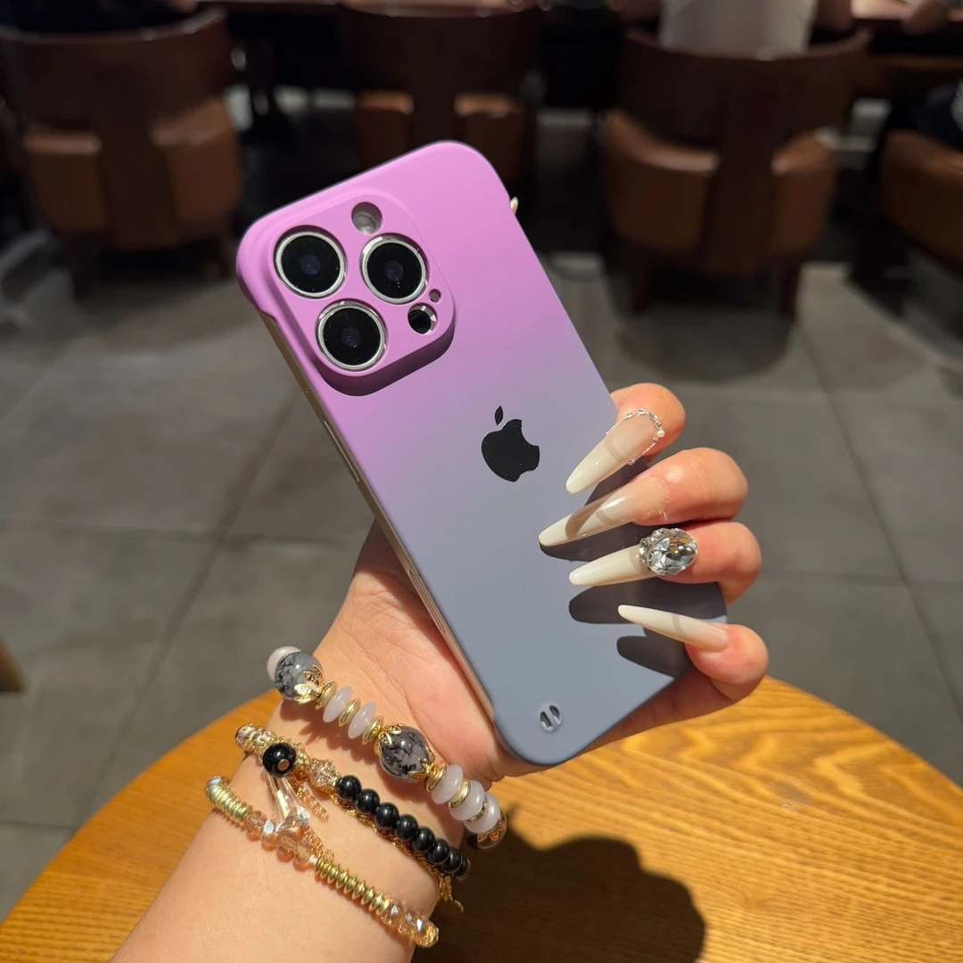 新款渐变无边框适用苹果17promax手机壳小众iPhone16个性15散热14