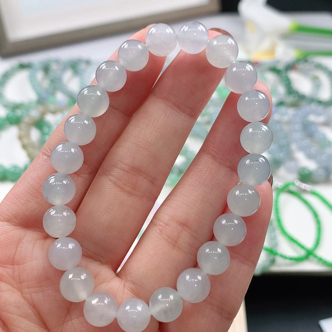 翡翠未镶嵌手链8mm